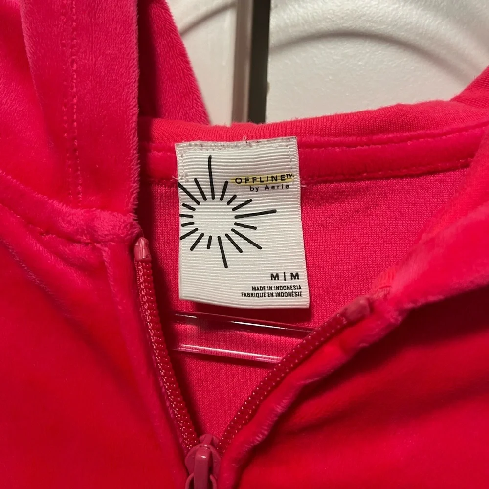 Aerie Bright Pink Zip-Up Jacket - Picture 2 of 3